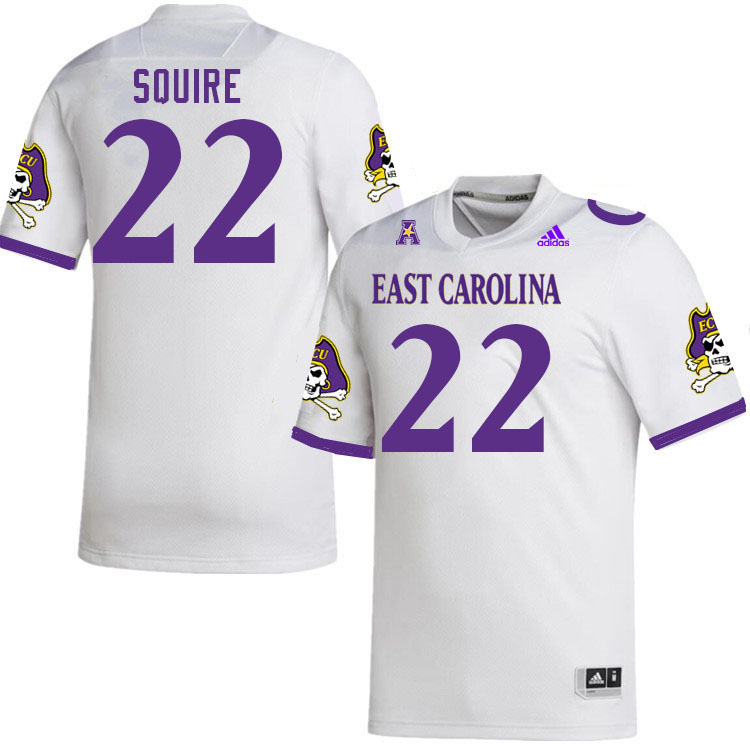 Men #22 Nemo Squire ECU Pirates 2023 College Football Jerseys Stitched-White